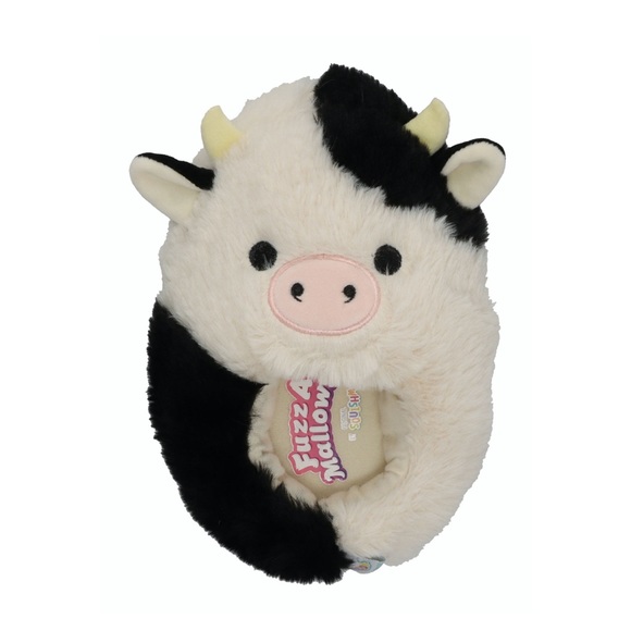 NWT Kids Size 13-1 Connor the Cow 🐮 FUZZAMALLOW Squishmallow Slippers - Picture 1 of 2